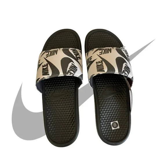 Nike benassi jdi hotsell print slides mens
